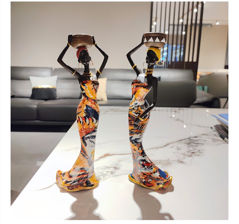 Creative African Ethnic Style Candlestick Decoration Home Living Room Retro Candlestick Decoration Resin Crafts Wholesale Creative African Ethnic Style Candlestick Decoration Home Living Room Retro Candlestick Decoration Resin Crafts Wholesale