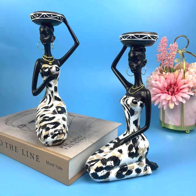 Creative African Ethnic Style Candlestick Decoration Home Living Room Retro Candlestick Decoration Resin Crafts Wholesale Creative African Ethnic Style Candlestick Decoration Home Living Room Retro Candlestick Decoration Resin Crafts Wholesale
