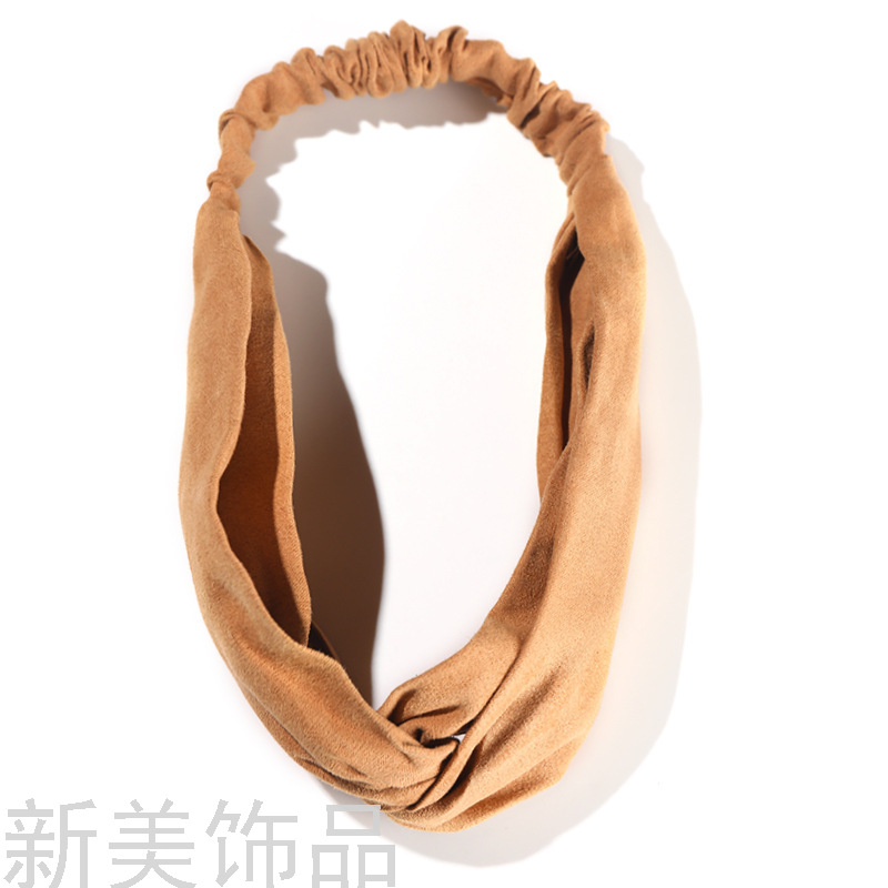Korean Version of the INS Internet Celebrity Elastic Cross Cloth Hair Ring Hair Band Headband Hair Washing Face Hair Band Solid Color Satin Korean Version of the INS Internet Celebrity Elastic Cross Cloth Hair Ring Hair Band Headband Hair Washing Face Hair Band Solid Color Satin
