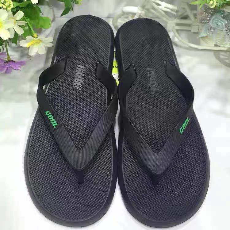 Foreign Trade Large Size African PVC Blowing Summer Slippers Non Slip Outdoor Men's Beach Flip Flops Factory Custom