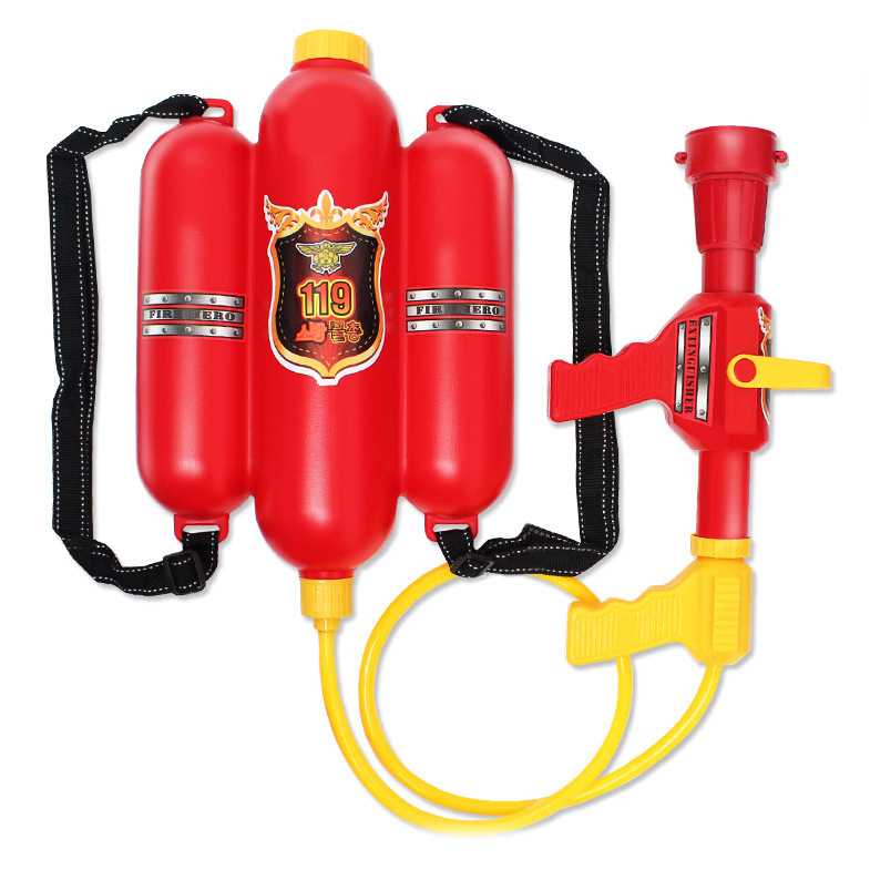 Children's Toys Fire Cap Fire Extinguisher Backpack Water Gun Vest Firefighter Play Set Stage Performance Props