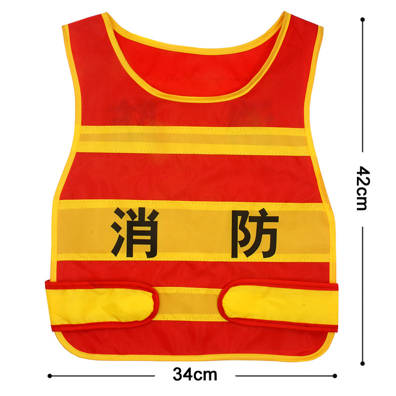 Children's Toys Fire Cap Fire Extinguisher Backpack Water Gun Vest Firefighter Play Set Stage Performance Props