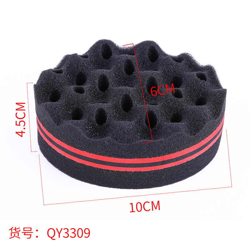 African Magic Curly Hair Sponge Creative Hairdressing Double-Sided Dual-Use with Holes Dirty Messy Hair Roll 2