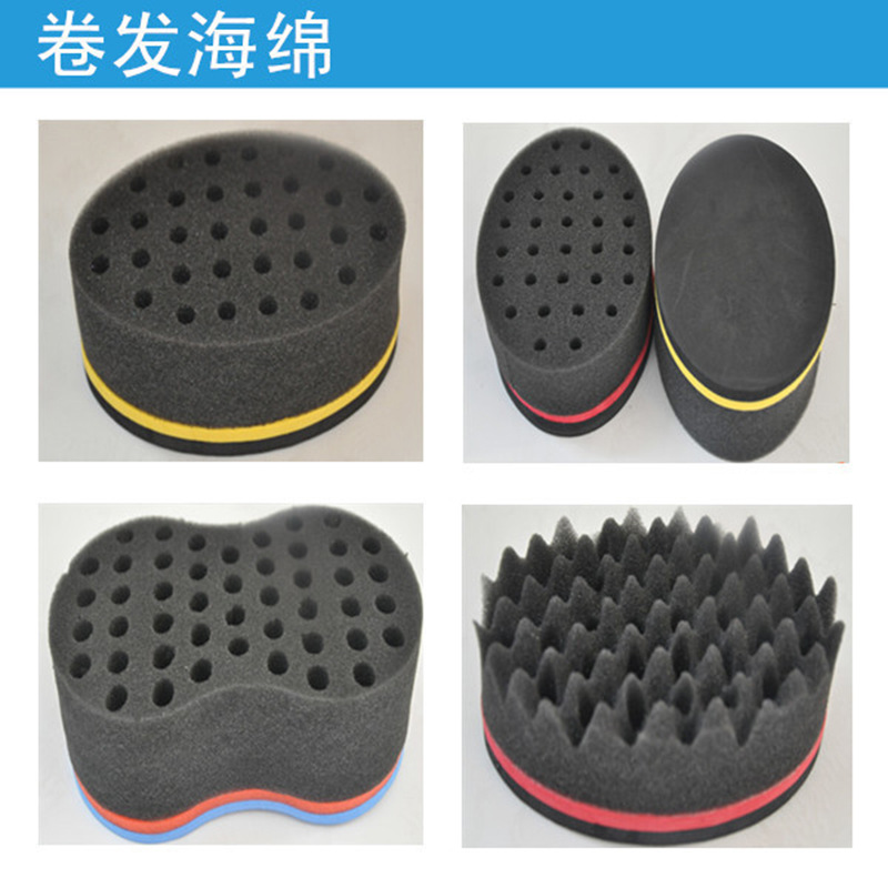 African Magic Curly Hair Sponge Creative Hairdressing Double-Sided Dual-Use with Holes Dirty Messy Hair Roll 2 African Magic Curly Hair Sponge Creative Hairdressing Double-Sided Dual-Use with Holes Dirty Messy Hair Roll 2