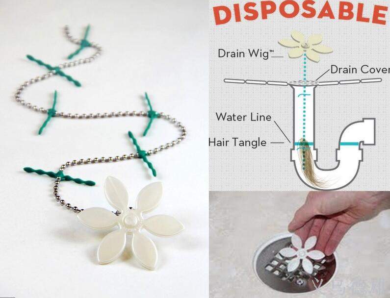 Flume flume anti-blocking cleaning hook Drain wig hair cleaner under the pipe dredge Flume flume anti-blocking cleaning hook Drain wig hair cleaner under the pipe dredge