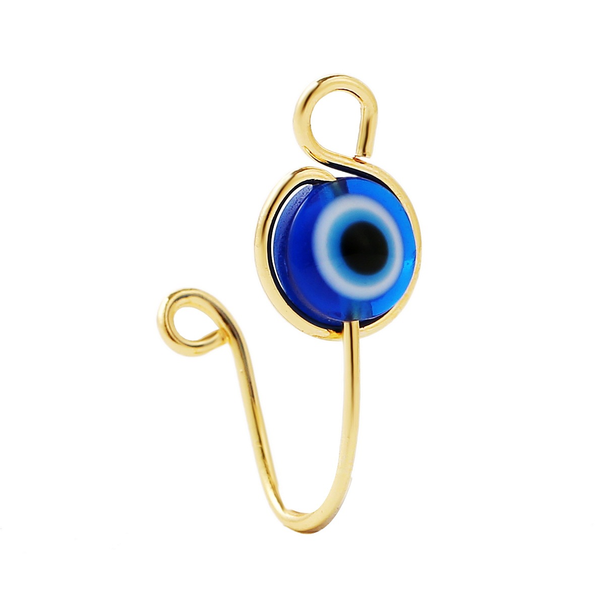 Europe and America Cross Border African Personalized Nose Pad Earless Earrings Women's Retro Handmade Circle Nose Ring Fake Nose Stud 12-Piece Set