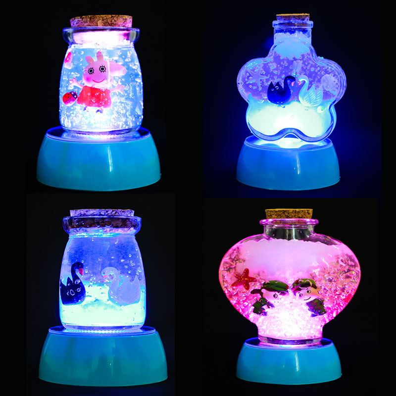 Ocean Bottle DIY Handmade Material Wishing Bottle Creative Bubble Big Pearl Star Fire Extinguisher Bottles Wooden Plug Glass Star Bottle Drift Bottle