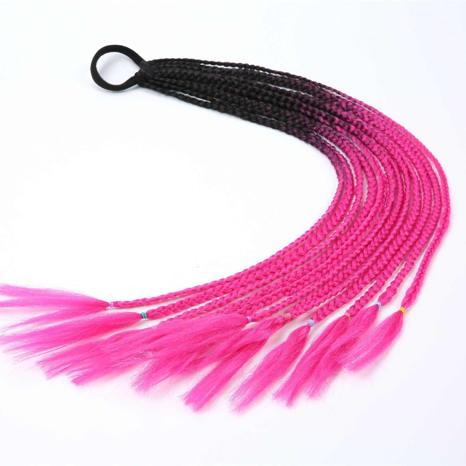 Factory Direct Supply Cross-Border Required Children&#039;s Color Wig Braid Ponytail Fashion Braided Delivery Spot Supply Stable Supply