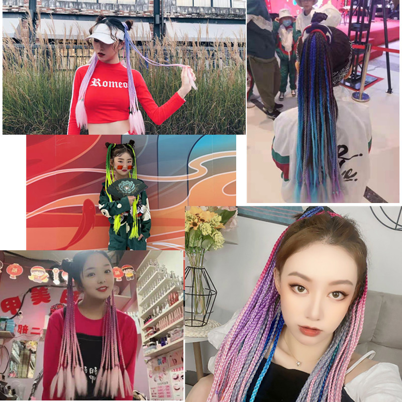 Factory Direct Supply Cross-Border Required Children's Color Wig Braid Ponytail Fashion Braided Delivery Spot Supply Stable Supply