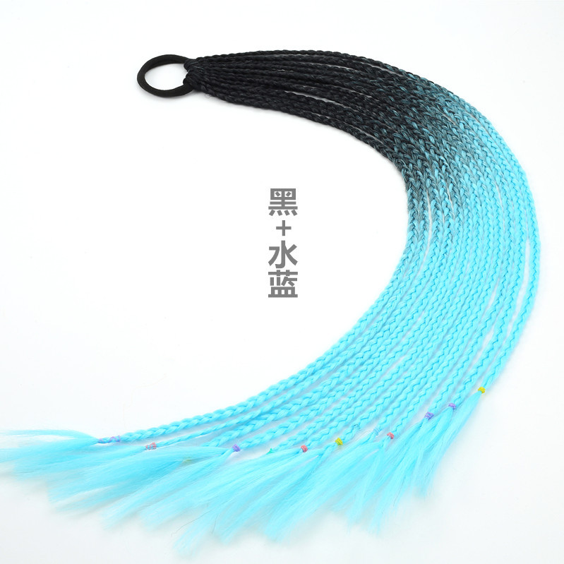 Factory Direct Supply Cross-Border Required Children's Color Wig Braid Ponytail Fashion Braided Delivery Spot Supply Stable Supply