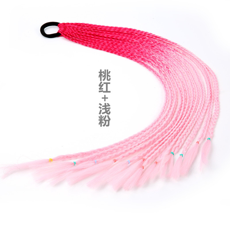 Factory Direct Supply Cross-Border Required Children's Color Wig Braid Ponytail Fashion Braided Delivery Spot Supply Stable Supply