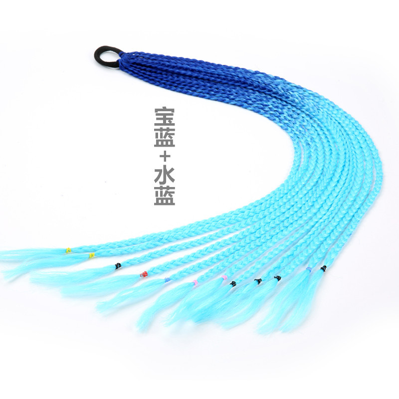 Factory Direct Supply Cross-Border Required Children's Color Wig Braid Ponytail Fashion Braided Delivery Spot Supply Stable Supply