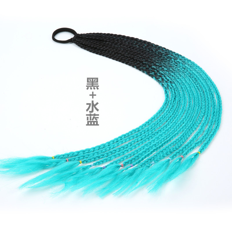 Factory Direct Supply Cross-Border Required Children's Color Wig Braid Ponytail Fashion Braided Delivery Spot Supply Stable Supply