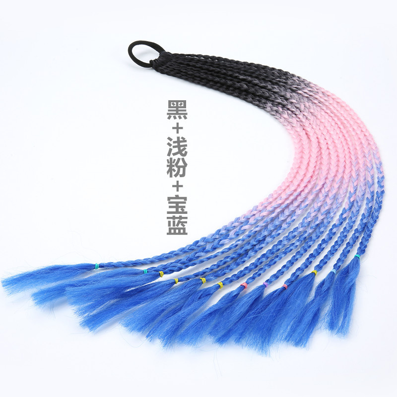 Factory Direct Supply Cross-Border Required Children's Color Wig Braid Ponytail Fashion Braided Delivery Spot Supply Stable Supply