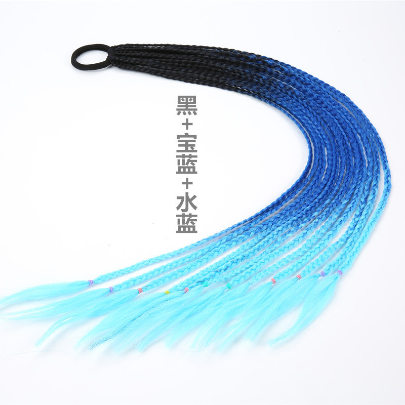 Factory Direct Supply Cross-Border Required Children's Color Wig Braid Ponytail Fashion Braided Delivery Spot Supply Stable Supply