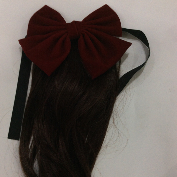 High-Profile Figure Ponytail Wig Female Short Wavy Curly Hair Bow Claw Clip Ponytail Extensions Natural Bandage Short Horse Tail