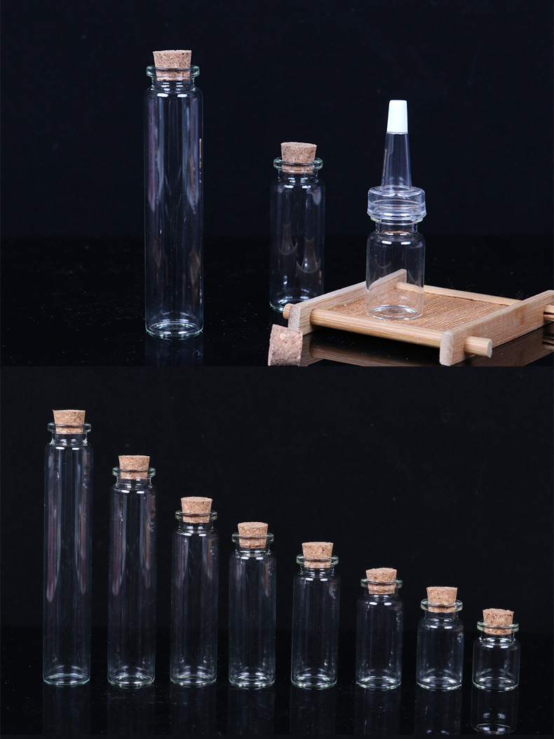 22 Bayonet Glass Tube Bottle Cork Medicine Powder Penicillin Bottle Fetal Hair Memorial Bottle Dry Powder Fire Extinguisher Bottles Wish Drift Bottle