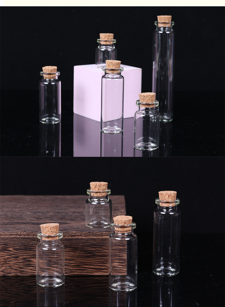 22 Bayonet Glass Tube Bottle Cork Medicine Powder Penicillin Bottle Fetal Hair Memorial Bottle Dry Powder Fire Extinguisher Bottles Wish Drift Bottle