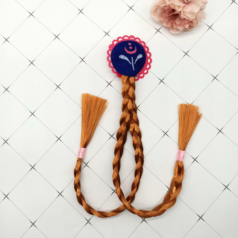 Ice and Snow Celebrity Inspired Corner Amazon Hot Selling Holiday Dress up Role Playing Princess Girl Hair Clip Elsa Style Wig Braid Ice and Snow Celebrity Inspired Corner Amazon Hot Selling Holiday Dress up Role Playing Princess Girl Hair Clip Elsa Style Wig Braid