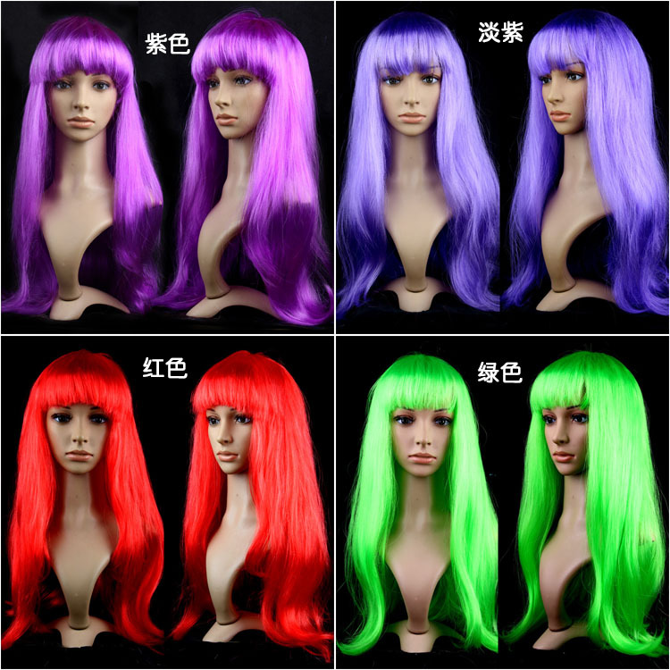 Manufacturer direct selling long hair wig, men and women wear wigs for wigs.