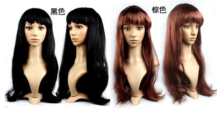 Manufacturer direct selling long hair wig, men and women wear wigs for wigs.