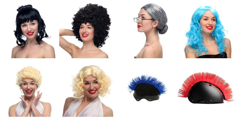 Manufacturer direct selling long hair wig, men and women wear wigs for wigs.