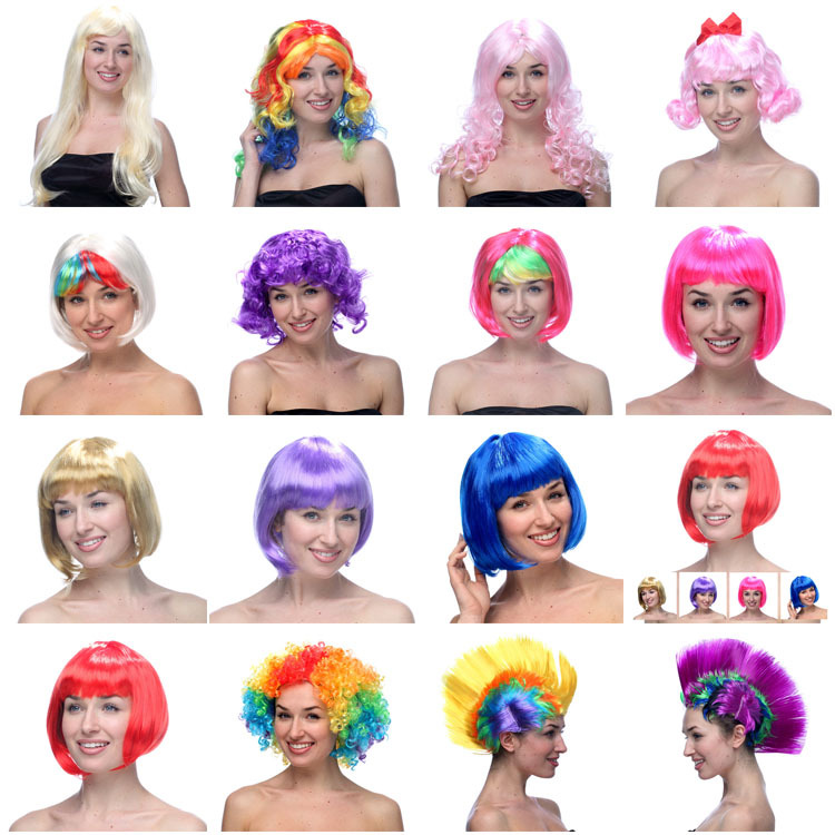 Manufacturer direct selling long hair wig, men and women wear wigs for wigs.