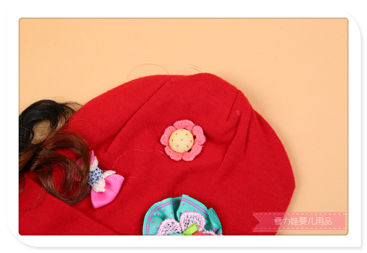 Two Sides Wig Flap Decoration Snow Baby Cute Cute Baby Girl Winter Warm Pullover Cap Soft and Comfortable