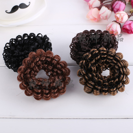 Knitted Artificial Hair Bun Cross-Border Supply Wig Rubber Band Stall 1 Yuan 2 Yuan Headdress Supply Small Gift Gift Accessories
