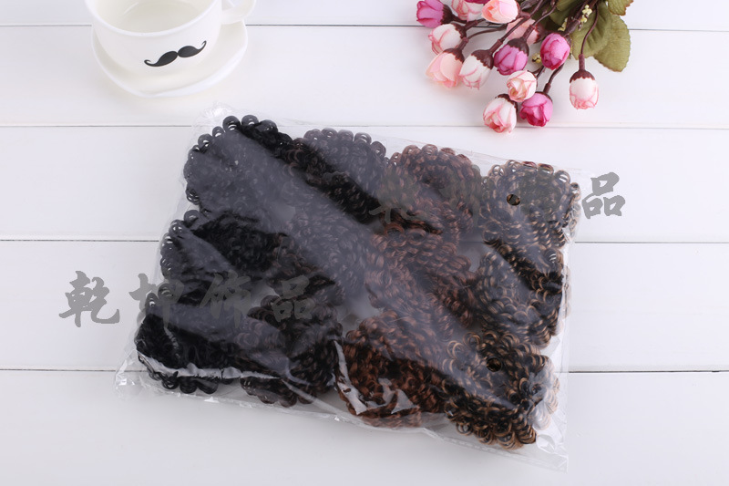 Knitted Artificial Hair Bun Cross-Border Supply Wig Rubber Band Stall 1 Yuan 2 Yuan Headdress Supply Small Gift Gift Accessories