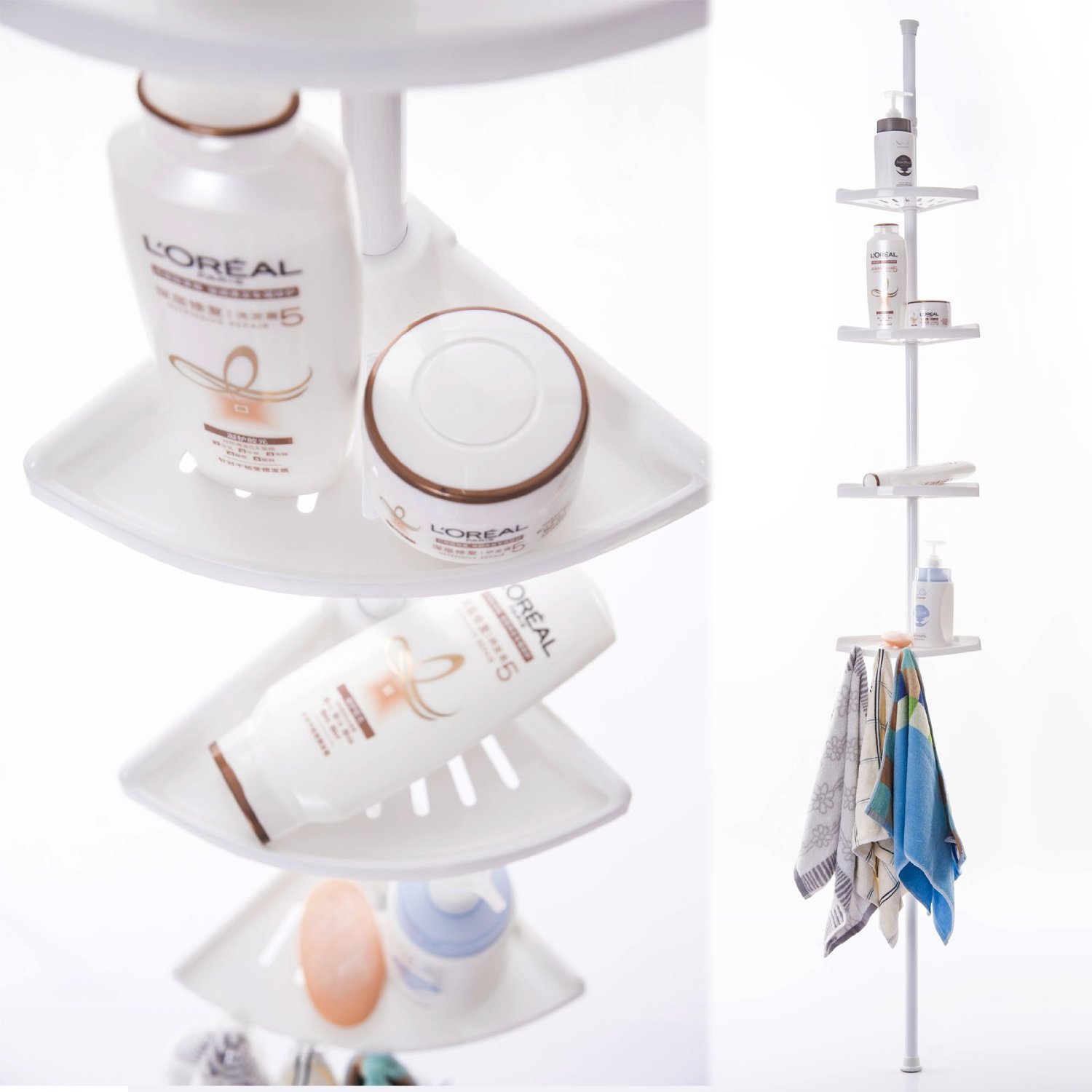 Corner of the bathroom multi shelf rack corner shelf rack shelf TV