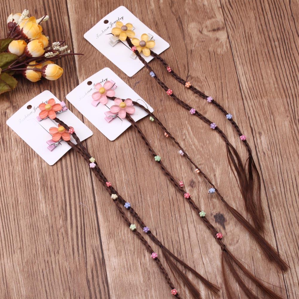 Children&#039;s Wig Braid Barrettes Princess Forehead Lace Girls Performance Performance Hair Accessories Headdress Flower Little Girl Cartoon Hair