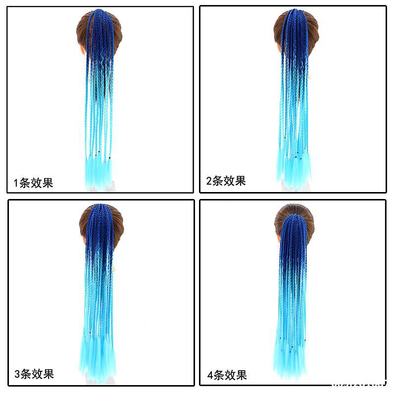 Wig Ponytail Braid Twist Braid Strap Dreadlocks Ponytail Ethnic Style Colorful Braid Gradient African Dreadlocks Wig Ponytail Braid Twist Braid Strap Dreadlocks Ponytail Ethnic Style Colorful Braid Gradient African Dreadlocks