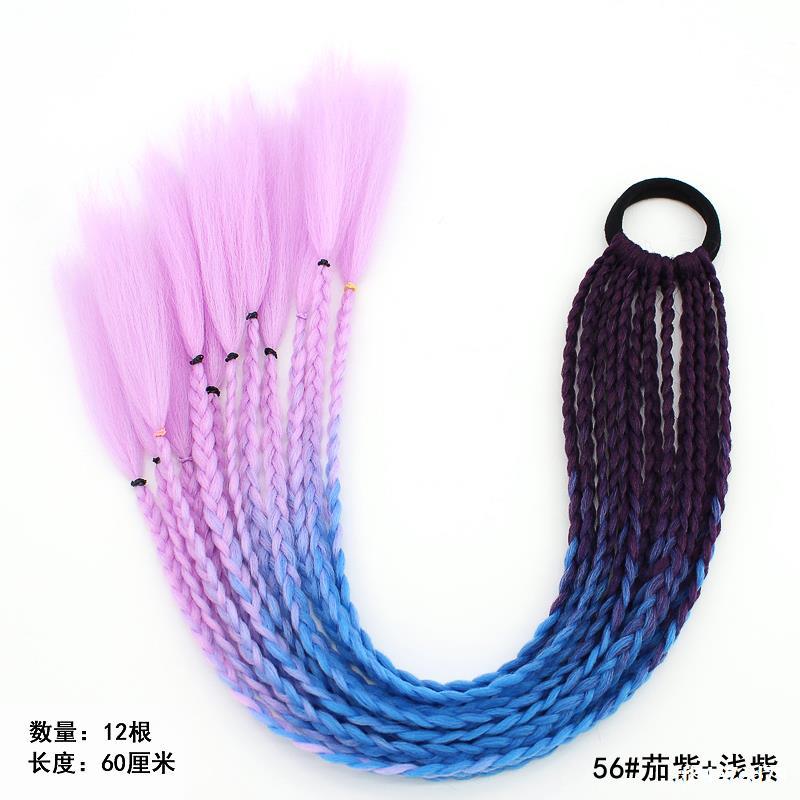 Wig Ponytail Braid Twist Braid Strap Dreadlocks Ponytail Ethnic Style Colorful Braid Gradient African Dreadlocks Wig Ponytail Braid Twist Braid Strap Dreadlocks Ponytail Ethnic Style Colorful Braid Gradient African Dreadlocks