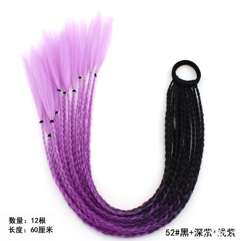 Wig Ponytail Braid Twist Braid Strap Dreadlocks Ponytail Ethnic Style Colorful Braid Gradient African Dreadlocks Wig Ponytail Braid Twist Braid Strap Dreadlocks Ponytail Ethnic Style Colorful Braid Gradient African Dreadlocks