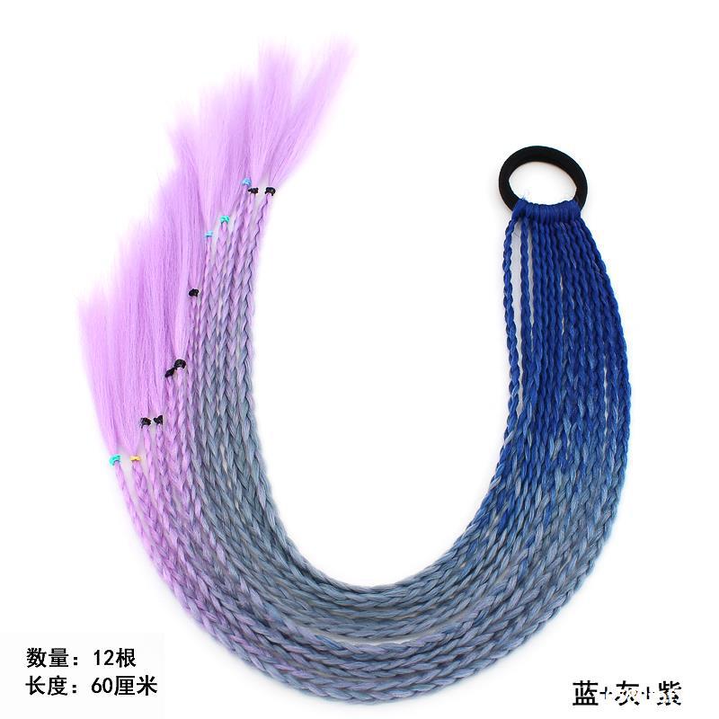 Wig Ponytail Braid Twist Braid Strap Dreadlocks Ponytail Ethnic Style Colorful Braid Gradient African Dreadlocks Wig Ponytail Braid Twist Braid Strap Dreadlocks Ponytail Ethnic Style Colorful Braid Gradient African Dreadlocks