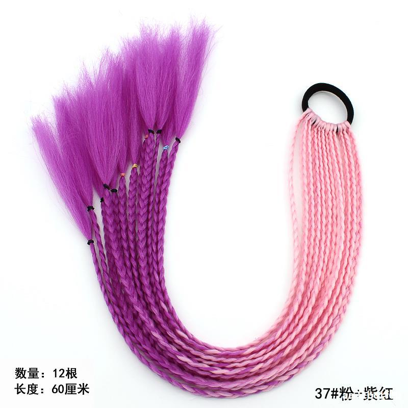 Wig Ponytail Braid Twist Braid Strap Dreadlocks Ponytail Ethnic Style Colorful Braid Gradient African Dreadlocks Wig Ponytail Braid Twist Braid Strap Dreadlocks Ponytail Ethnic Style Colorful Braid Gradient African Dreadlocks