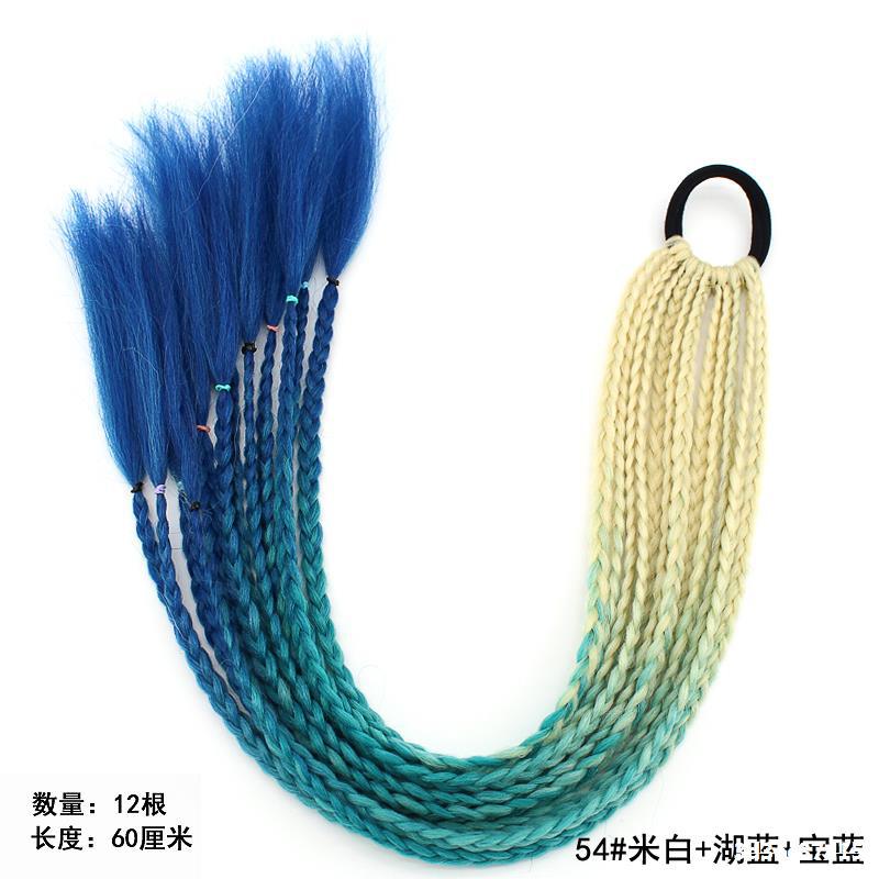 Wig Ponytail Braid Twist Braid Strap Dreadlocks Ponytail Ethnic Style Colorful Braid Gradient African Dreadlocks Wig Ponytail Braid Twist Braid Strap Dreadlocks Ponytail Ethnic Style Colorful Braid Gradient African Dreadlocks
