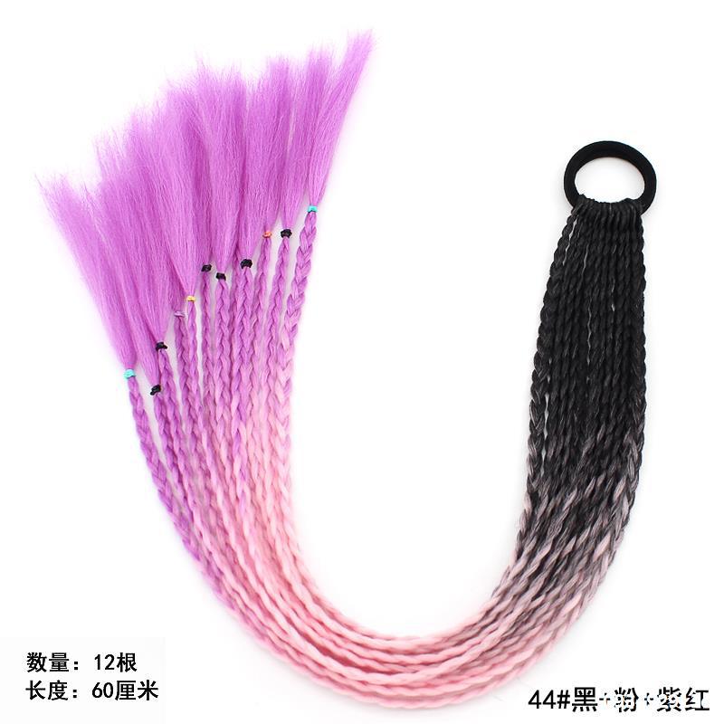 Wig Ponytail Braid Twist Braid Strap Dreadlocks Ponytail Ethnic Style Colorful Braid Gradient African Dreadlocks Wig Ponytail Braid Twist Braid Strap Dreadlocks Ponytail Ethnic Style Colorful Braid Gradient African Dreadlocks