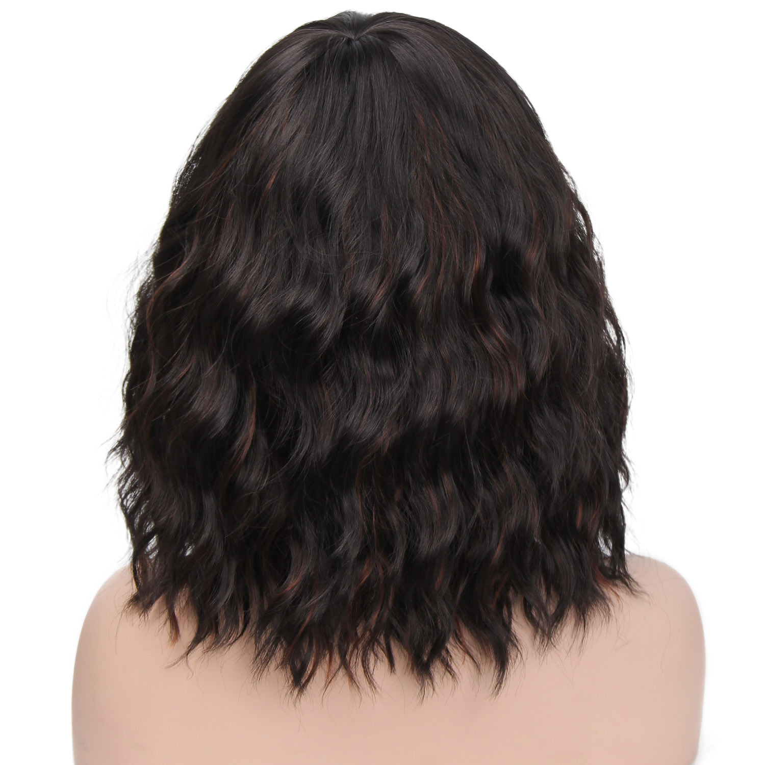 Wig CrossBorder HotSelling Chemical Fiber Wig Female Headgear Black Bangs Short Pear Flower Curly Hair