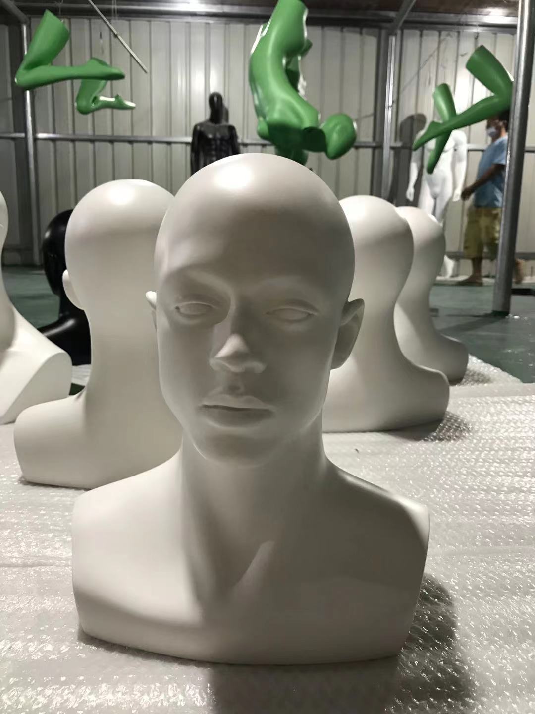 Art Male Model Head FRP Wig Hat Headset Male Mannequin Head Display Props Mannequin Head Mannequin Head