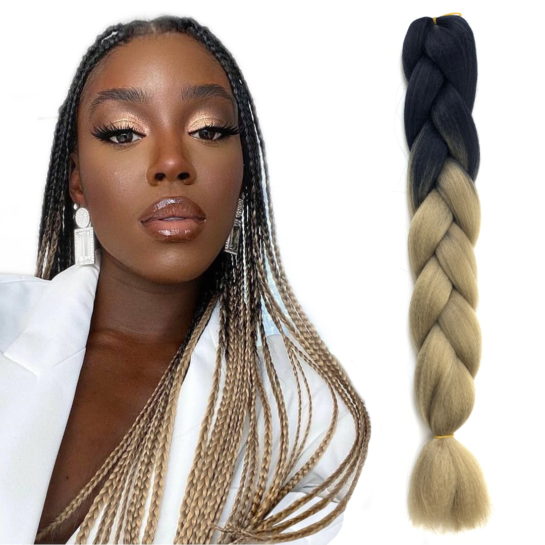 Colorful Gradient Wig Fiber Braids African Dreadlocks Big Braid Braid Hair Big Braid Braid Hair