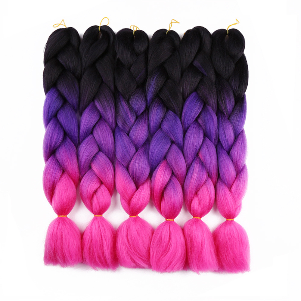 Colorful Gradient Wig Fiber Braids African Dreadlocks Big Braid Braid Hair Big Braid Braid Hair