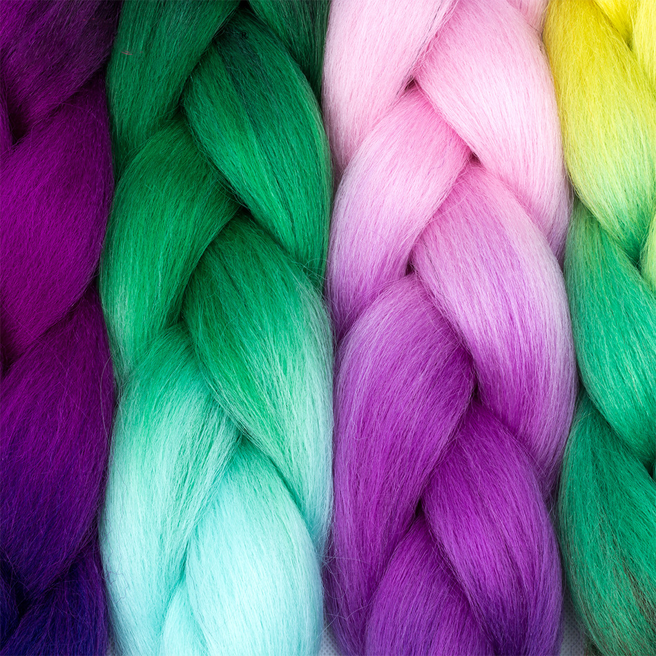 Colorful Gradient Wig Fiber Braids African Dreadlocks Big Braid Braid Hair Big Braid Braid Hair