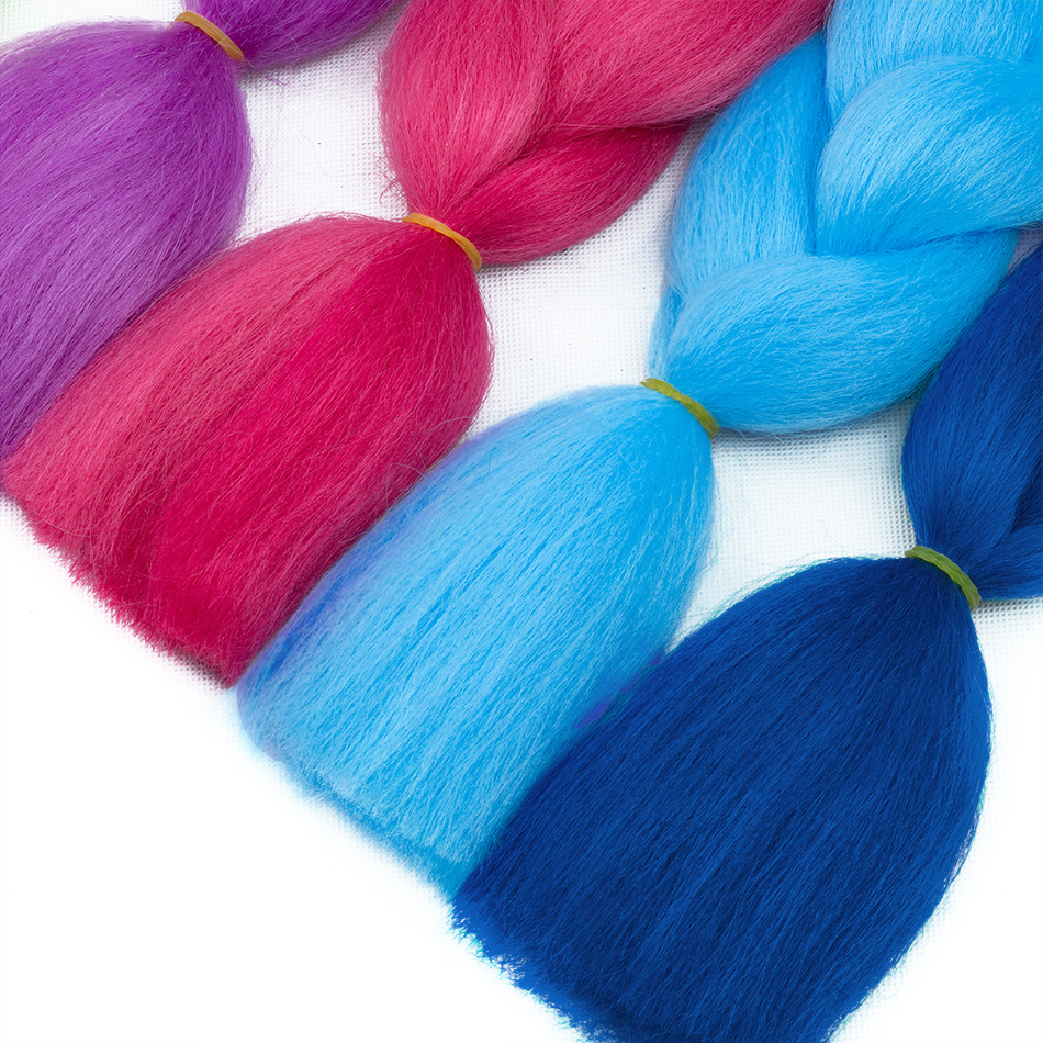 Colorful Gradient Wig Fiber Braids African Dreadlocks Big Braid Braid Hair Big Braid Braid Hair