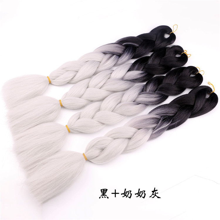 Colorful Gradient Wig Fiber Braids African Dreadlocks Big Braid Braid Hair Big Braid Braid Hair
