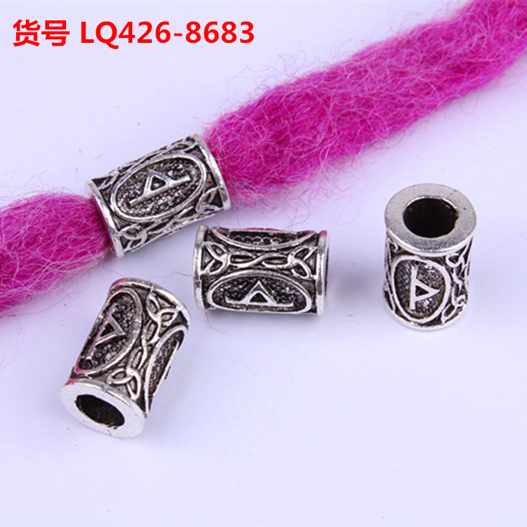 Wig Reggae Ornament Beaded Dreadlocks Hairware Decorative Beaded Vintage Alloy Large Hole Beads