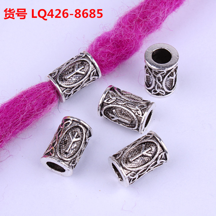 Wig Reggae Ornament Beaded Dreadlocks Hairware Decorative Beaded Vintage Alloy Large Hole Beads