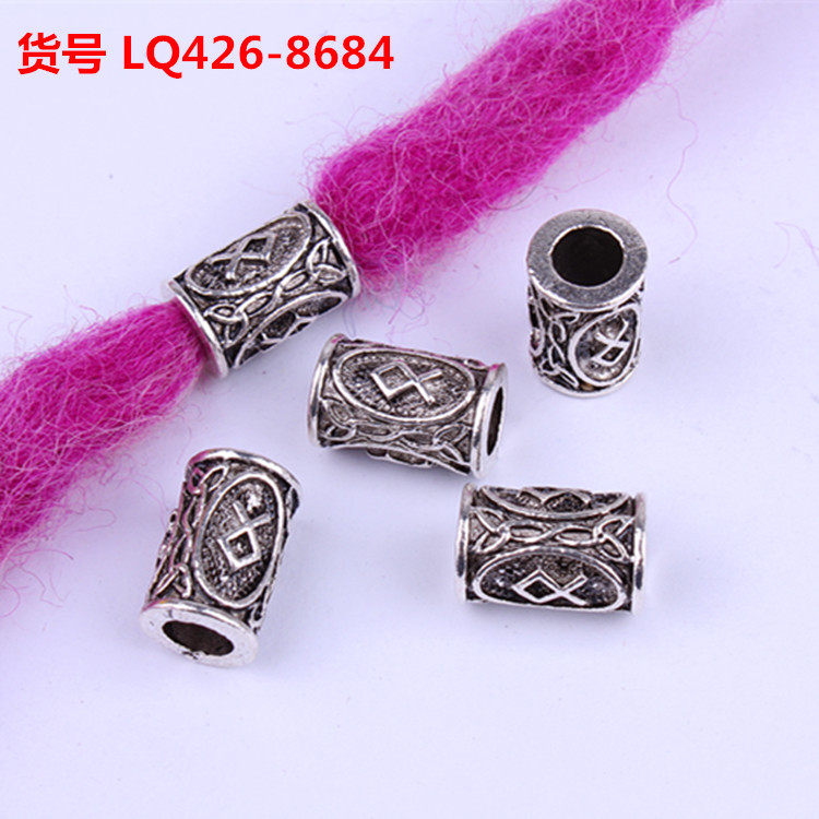 Wig Reggae Ornament Beaded Dreadlocks Hairware Decorative Beaded Vintage Alloy Large Hole Beads