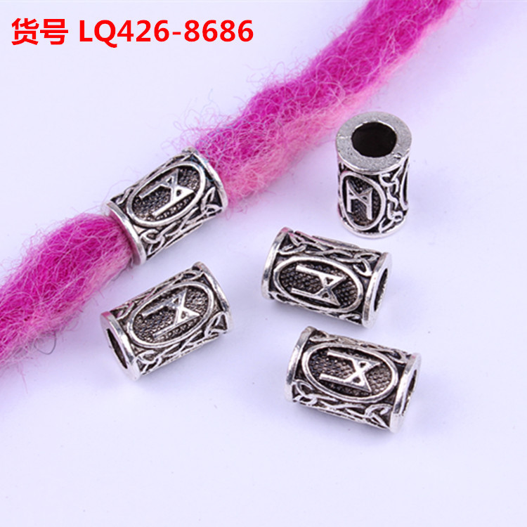 Wig Reggae Ornament Beaded Dreadlocks Hairware Decorative Beaded Vintage Alloy Large Hole Beads